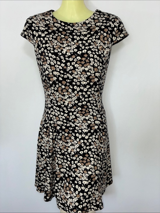 Reformation Dresses & Skirts - Reformation Black Floral Mini Dress with Brown & White Blossoms